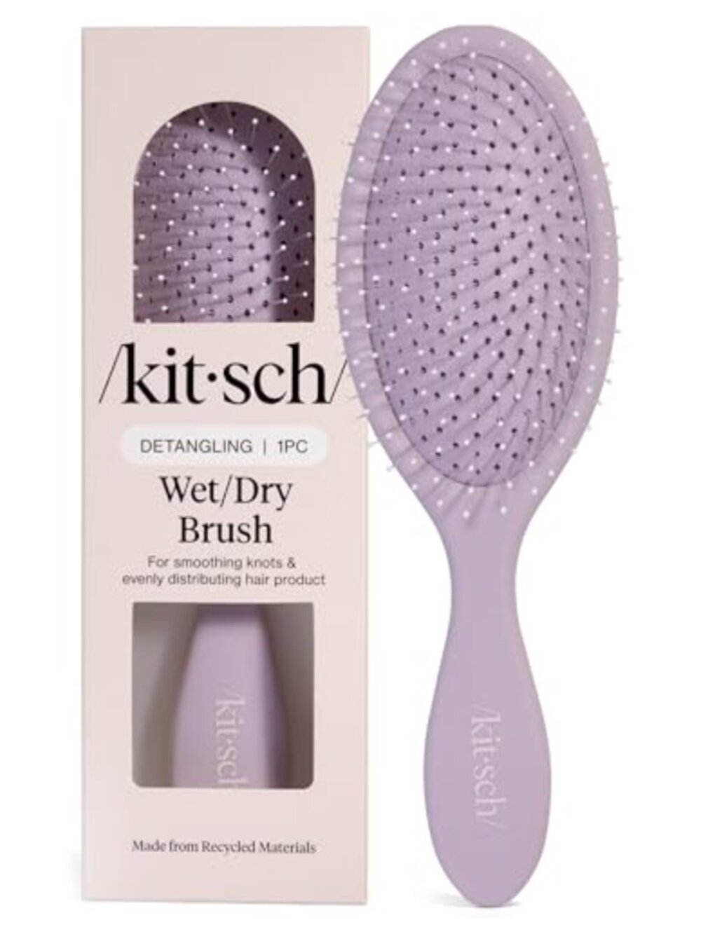 Wet Dry Detangling Hair Brush Scalp Massage Vented Recycled Plastic